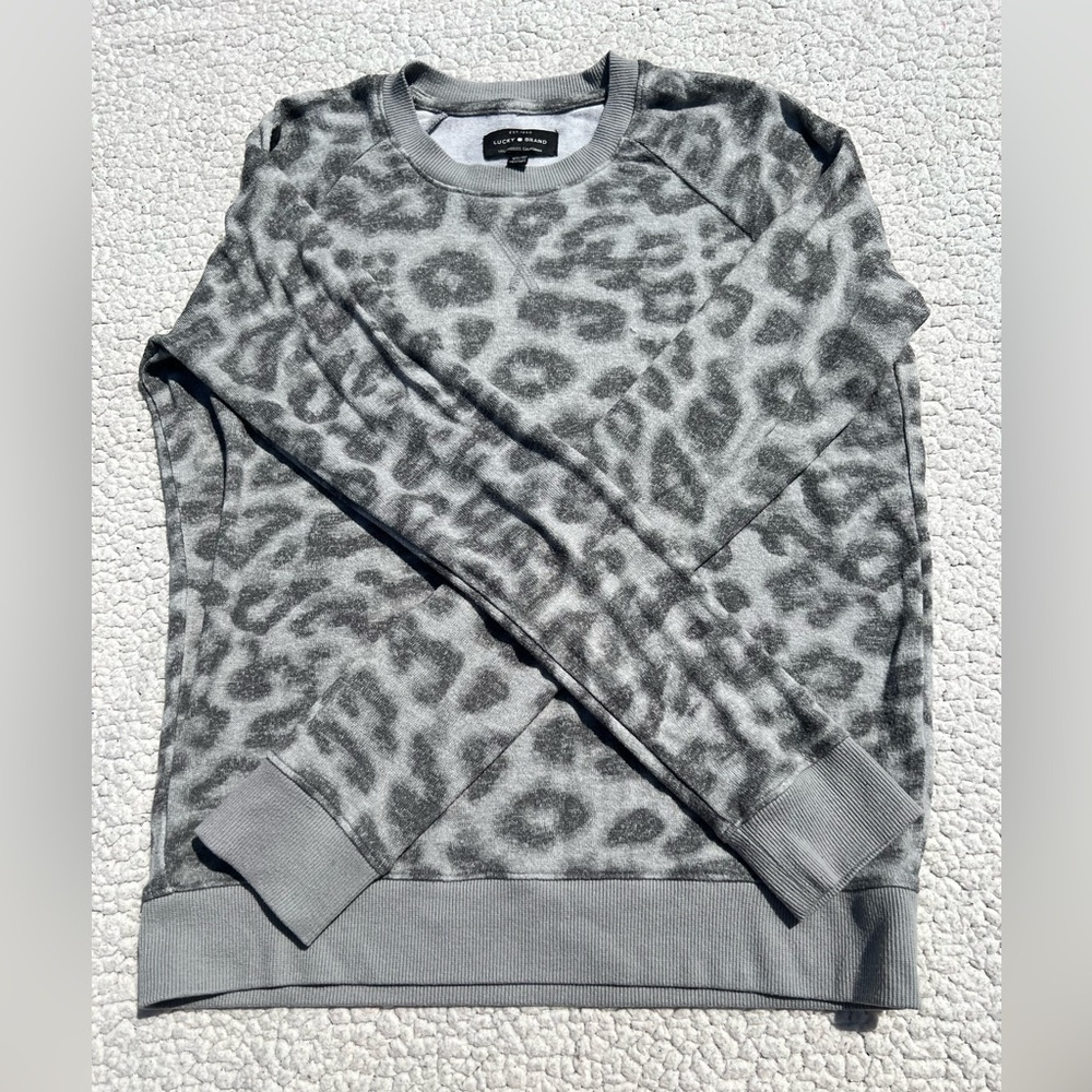 LUCKY brand cheetah print sweater